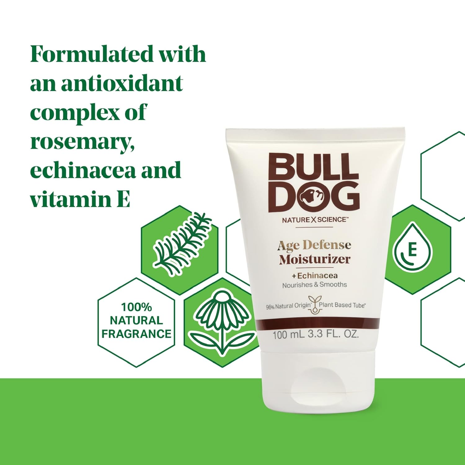 BULLDOG Mens Skincare Face Moisturizer Age Defense 3.3oz and Original Face Wash/Scrub 5oz Bundle - Image 4