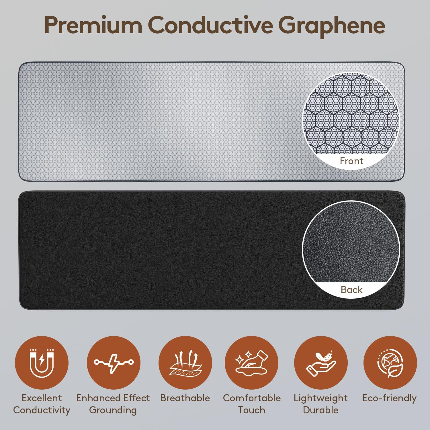 Grounding Mat for Bed, Graphene Grounding Pad for Sleeping, Reduce Anxiety and Inflammation, Pain Relief, Improve Energy -Includes Grounding Cord, Test Pen & Safety Adapter (Queen) - Image 6