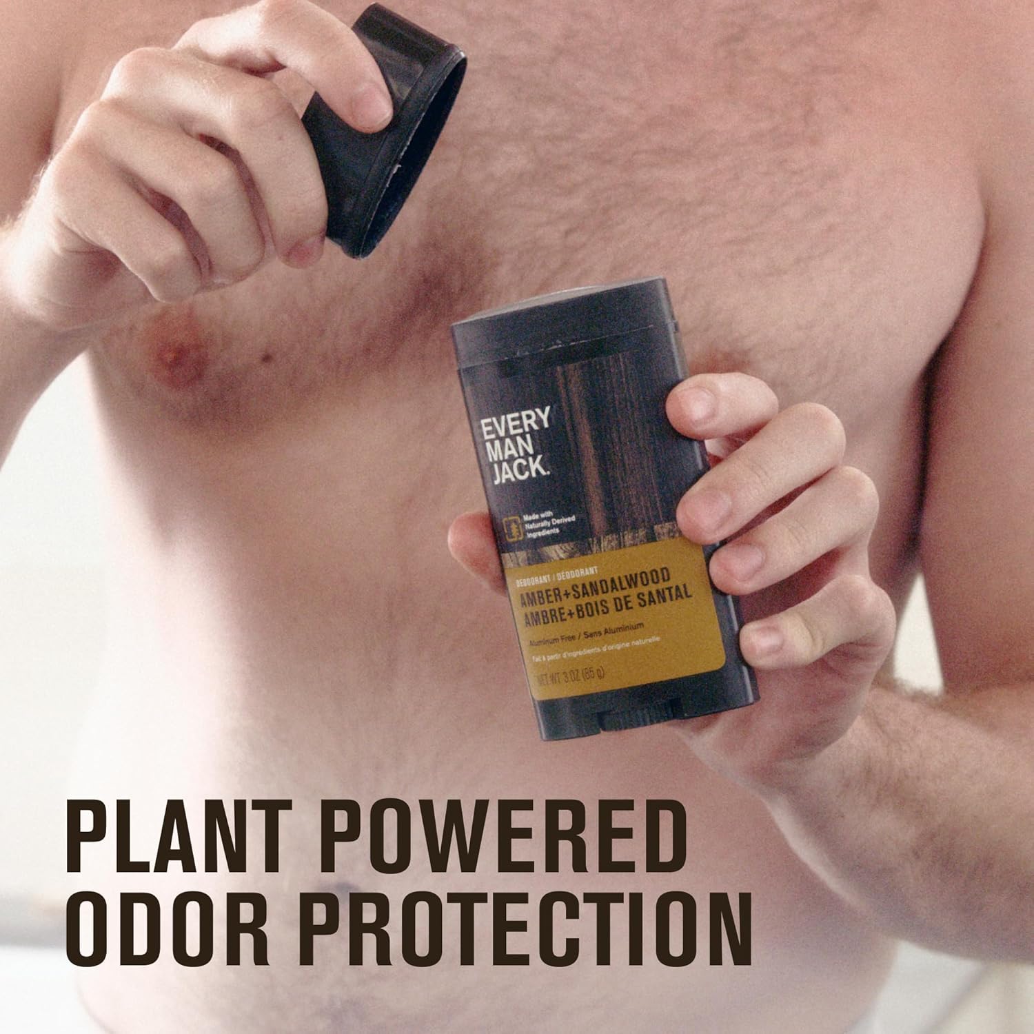 Every Man Jack Amber + Sandalwood Men’s Deodorant - Stay Fresh with Aluminum Free Deodorant For all Skin Types - Odor Crushing, Long Lasting, with Naturally Derived Ingredients - 3oz (4 Pack) - Image 4