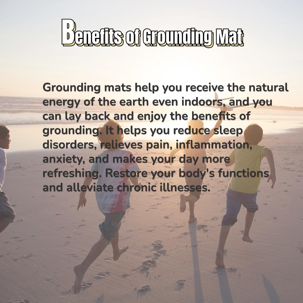 Grounding Mat for Sleep, Grounding Bed Mat for Improve Sleep, Grounding Pad Sleep Mat Earth Mat with 15 Ft Grounding Cord(54x78IN) - Image 8