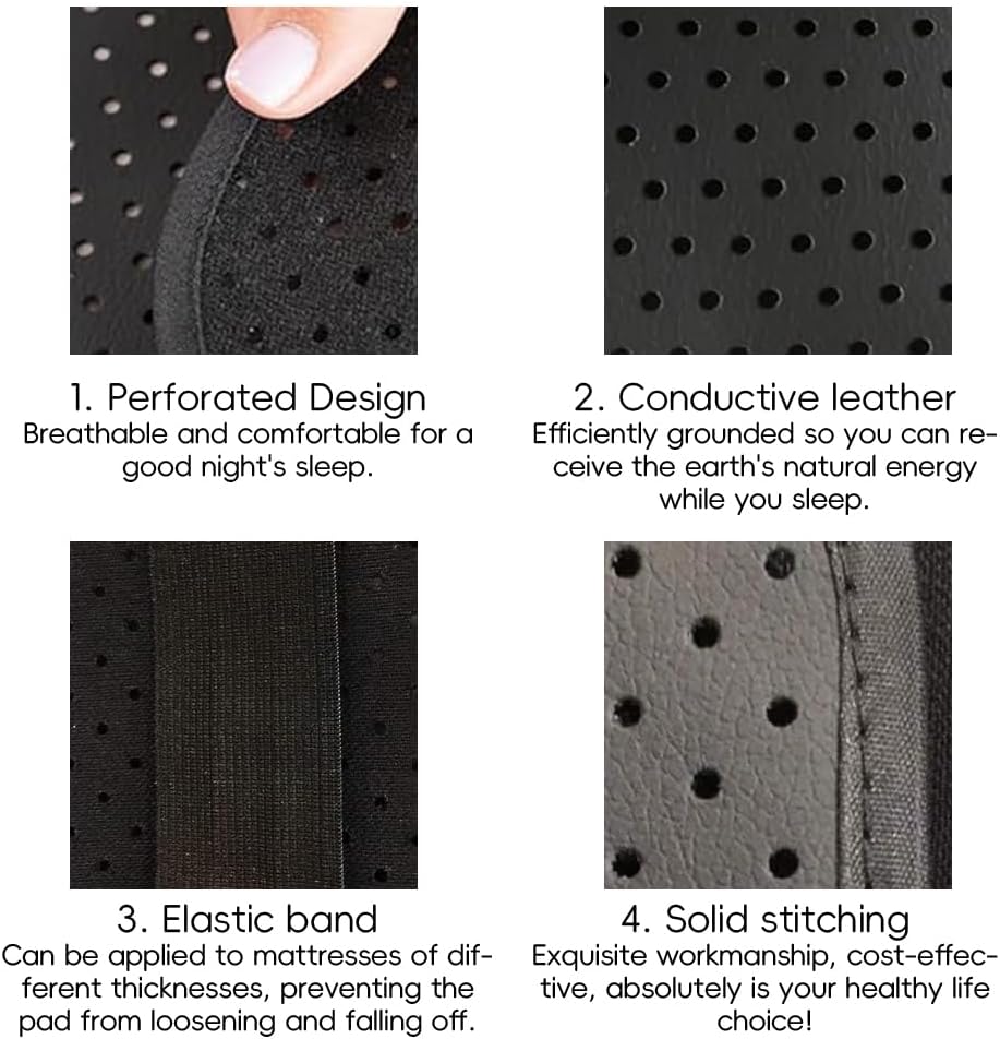 Grounding Mat for Bed, Grounding Bed Mat Earth Mat Improve Sleep,Grounding Mattress Pad Sleep Pad with 15 Ft Grounding Cord (27x78IN) - Image 5