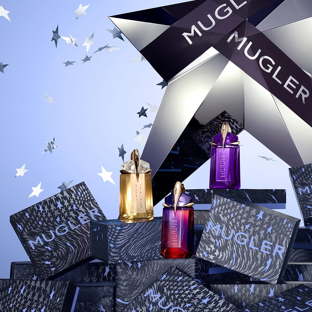 Mugler Alien - Eau de Parfum - Women's Fragrance Set - Floral & Woody - With Jasmine, Wood, and Amber - Perfume, 2 Fl Oz, 1.6 Fl Oz Body Lotion, 1.6 Fl Oz Shower Gel, 0.33 Fl Oz Travel Size Perfume - Image 8