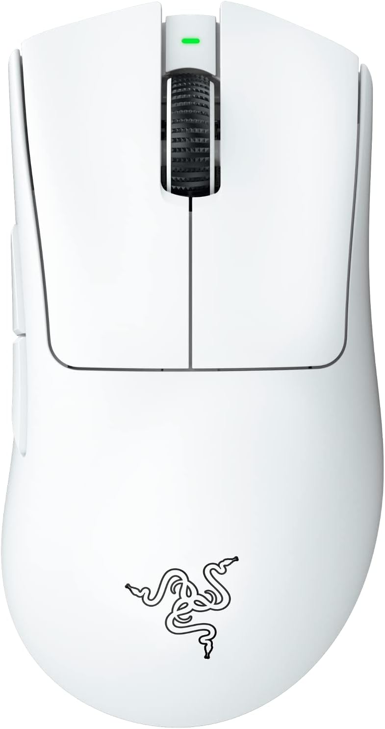 Razer DeathAdder V3 Pro Gaming Mouse: 64g Ultra Lightweight - Focus Pro 30K Optical Sensor - Fast Optical Switches - HyperSpeed Wireless - 5 Programmable Buttons - 90 Hr Battery - White (Renewed) - Image 2