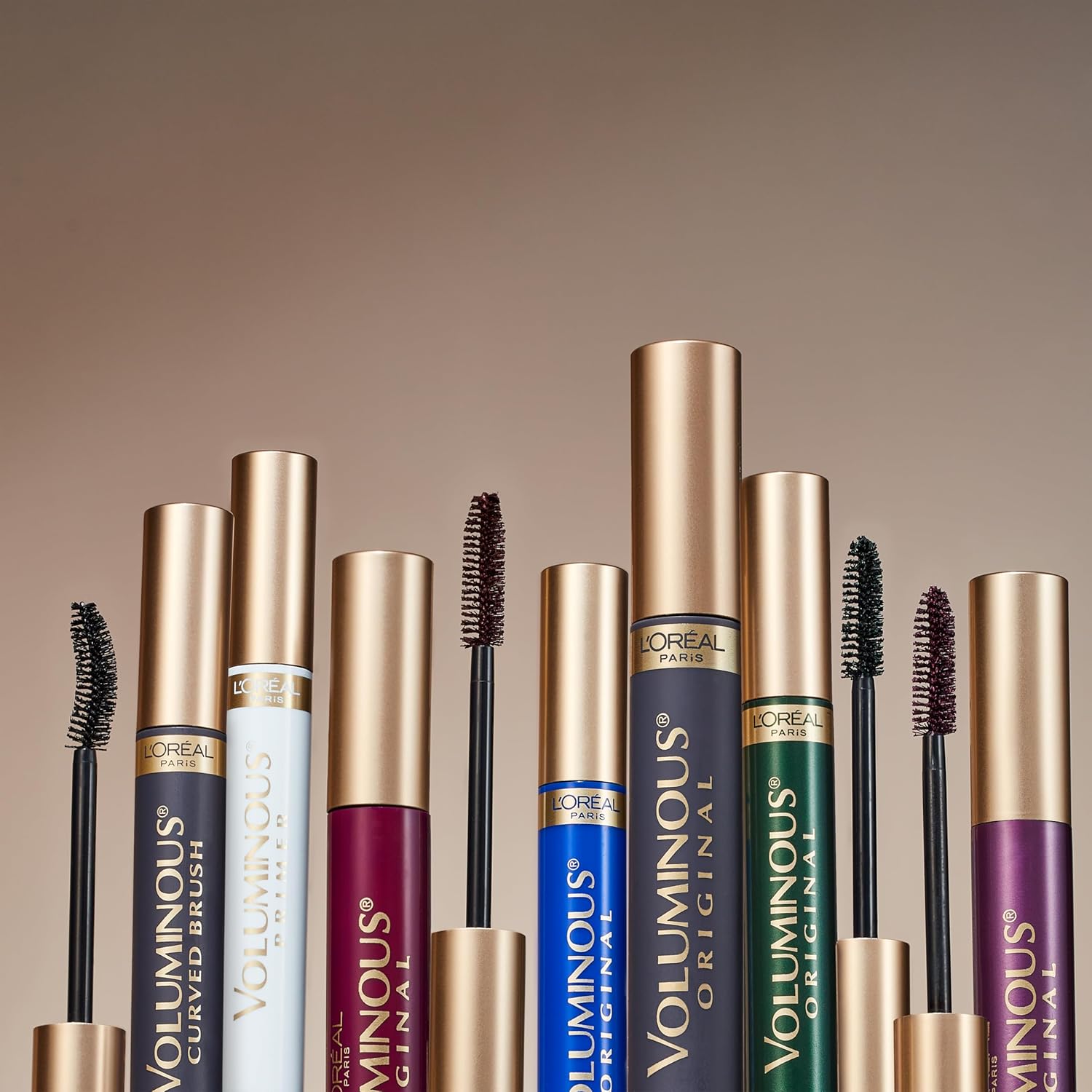 L'Oreal Paris Makeup Voluminous Original Curved Brush Mascara, Black, 0.28 Fl Oz - Image 8