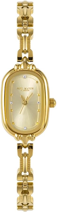 CARLIEN Women Vintage Petite Bracelet Gold Dainty Watch Small Oval Analog Quartz Watch Luxury Waterproof Ladies Diamonds Wristwatch - Image 2