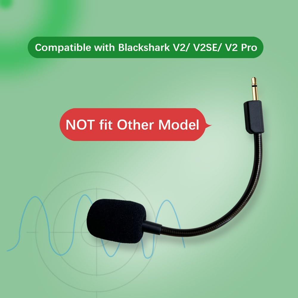Replacement Mic Compatible with Razer BlackShark V2 / V2 Pro Headsets, Microphone Replacement Compatible with BlackShark V2 SE Headphones - Image 3