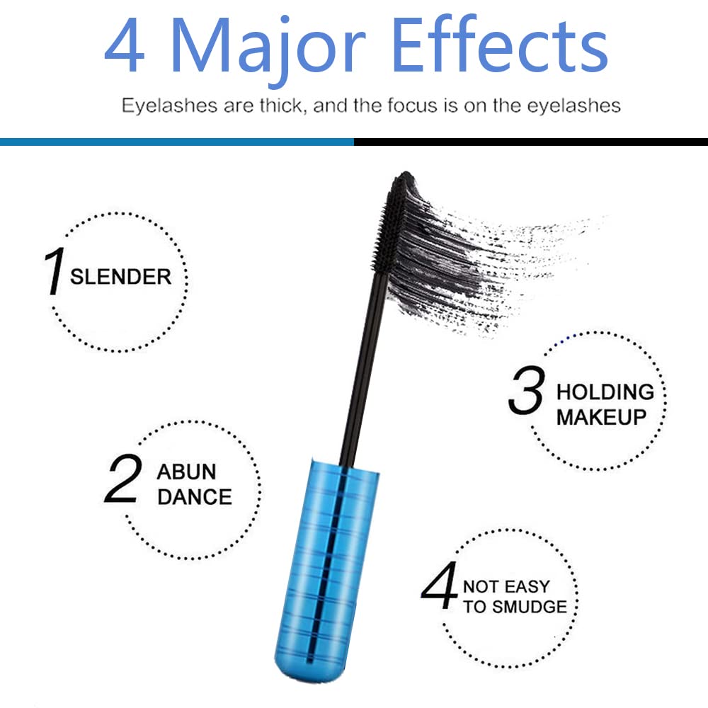Mascara for Older Women Over 50+, Mascara for Seniors with Thinning Lashes, Lengthening & Volumizing Waterproof Mascara for Older Mature Women Sensitive Eyes (2 PCS) - Image 4