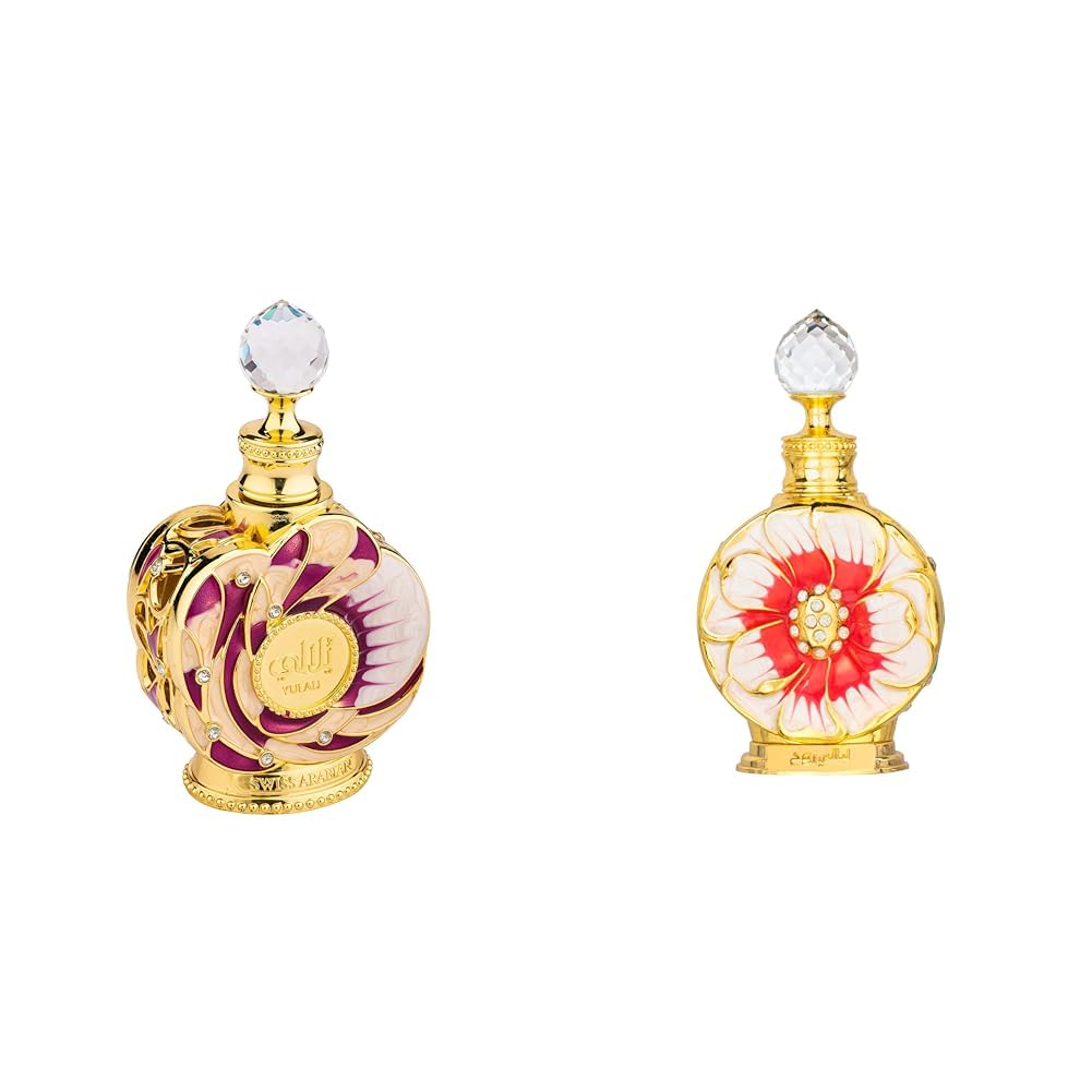 Swiss Arabian Yulali Perfume Oil-15ML (0.5oz) & Layali Rouge For Women - Floral, Fruity Gourmand Concentrated Perfume Oil - Luxury Fragrance From Dubai - Long Lasting Artisan Perfume With Notes - Image 2