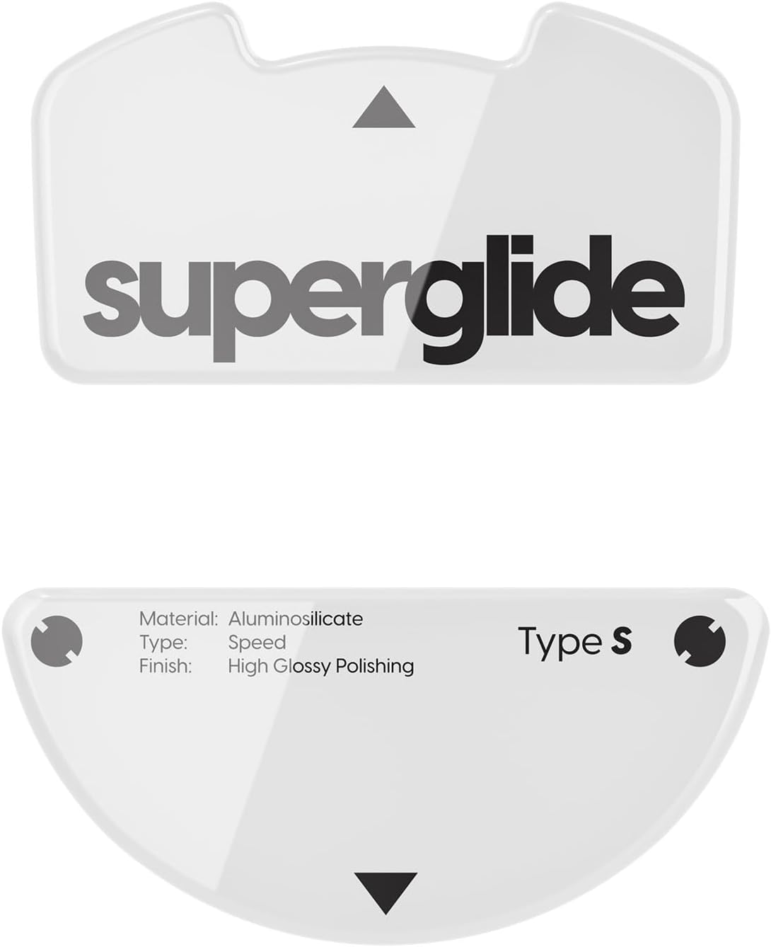 Superglide Glass Mouse Skates - Super Smooth Glide, Polished Round Edge, Super Fast Gaming Mouse Feet with Durable Sole for Razer Viper V3 Pro (Type-S, White) - Image 2