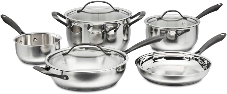 Cuisinart RADIANT PRO 8-Piece Stainless with Brushed Titanium Finish Cookware Set - Image 2