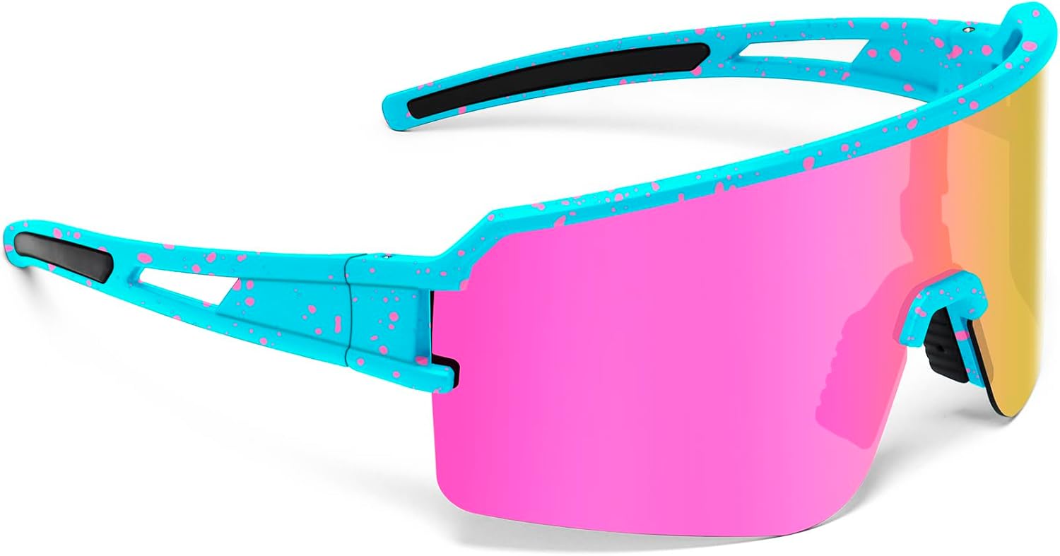 SPOSUNE Polarized Cycling Glasses for Men Women, UV400 Protection Sports Sunglasses for Baseball Running Fishing Riding - Image 2
