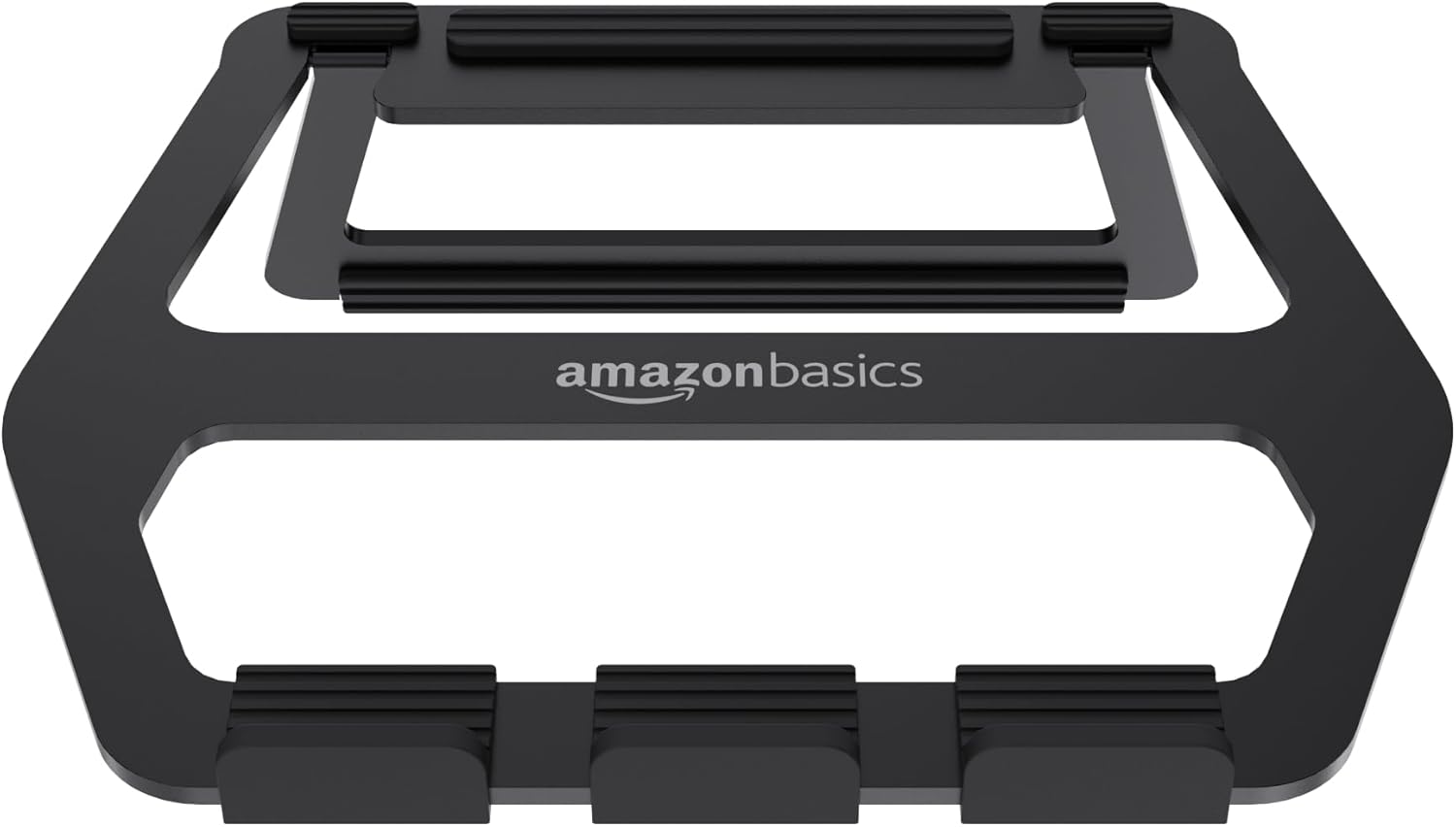 Amazon Basics Aluminum Portable Foldable Laptop Support Stand for Laptops up to 13", Black - Image 4