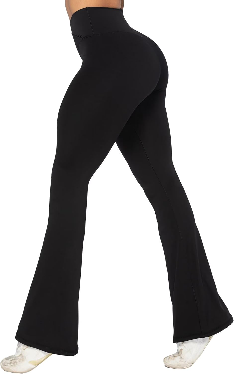 Sunzel Womens Flare Leggings No Front Seam Flare Yoga Pants with Tummy Control Crossover High Waist and Wide Leg - Image 2