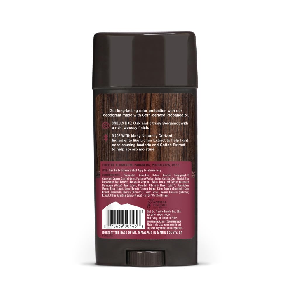 EVERY MAN JACK Crimson Oak Deodorant Stick, 3 OZ - Image 3