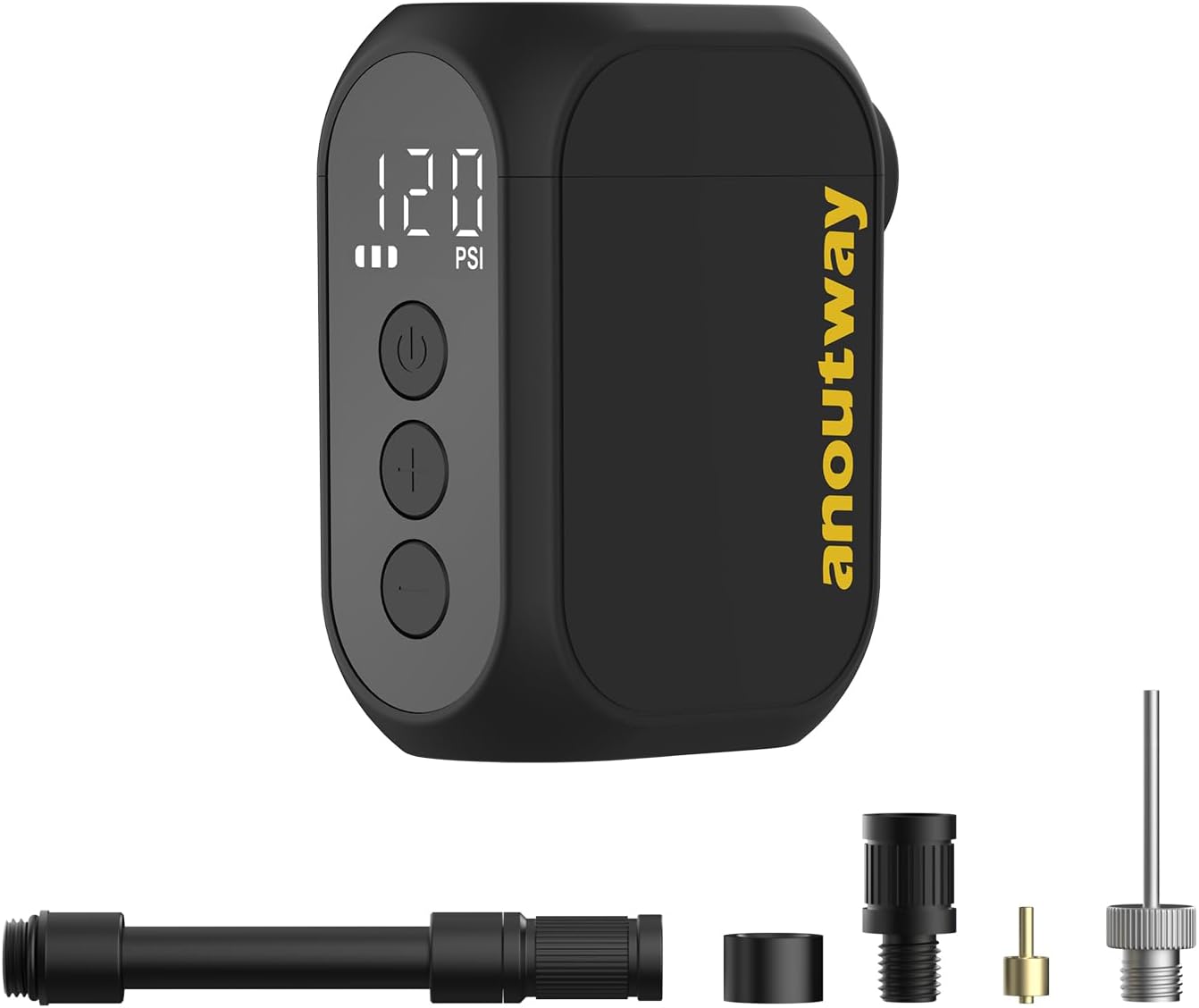 Tiny Pump Bike Pump with Gauge Portable Ultra-Mini 120PSI Electric Bicycle Pump Type-C Rechargeable Battery - Image 2