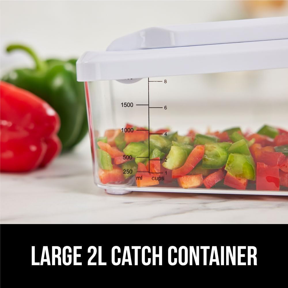 GORILLA GRIP Heavy Duty 12-in-1 Vegetable Chopper, 6 Blades, Food Choppers with Container, Cucumber Mandoline Slicer, Dice Onions, Slice Veggies, Chop Salad, Home Essential Kitchen Gadgets Tool, Black - Image 9