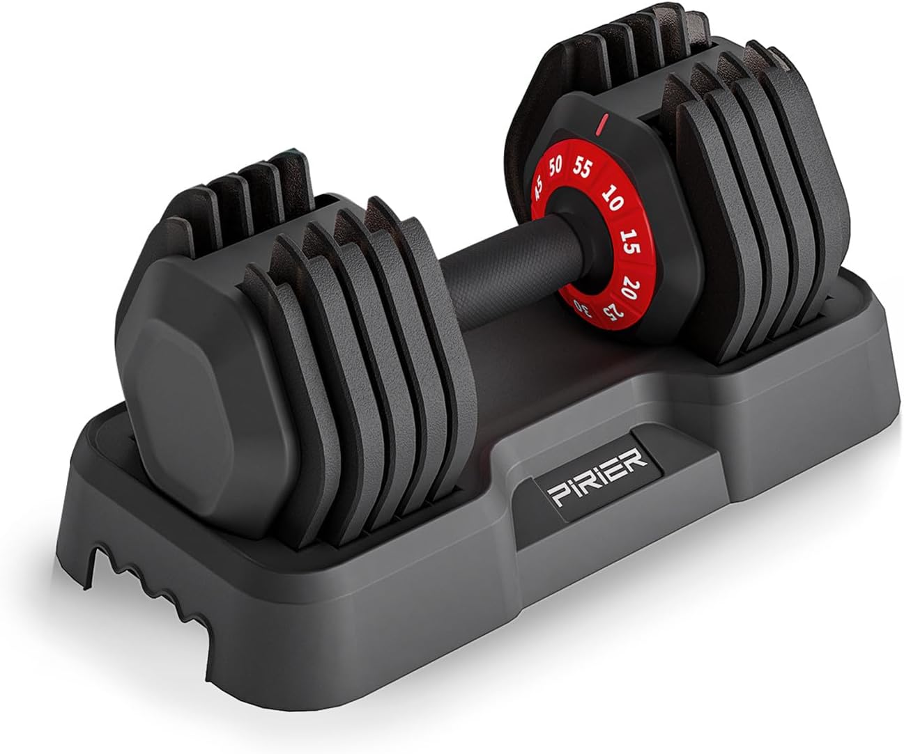 Adjustable Dumbbell 55LB Single Dumbbell Weight, 10-in-1 Weight Dumbbells with Anti-Slip Metal Handle and Bicep Supports for Comprehensive Full Body Strength Training - Image 2
