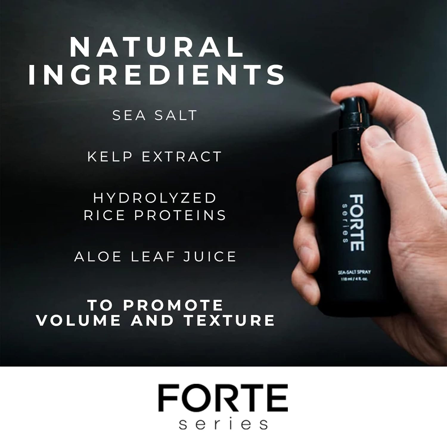 Sea-Salt Spray by Forte Series for Men | Volumizing & Texturizing Sea Salt Spray for Beachy Surfer Hair, Volume Hairspray for All Hair Types, (4 oz) - Image 3