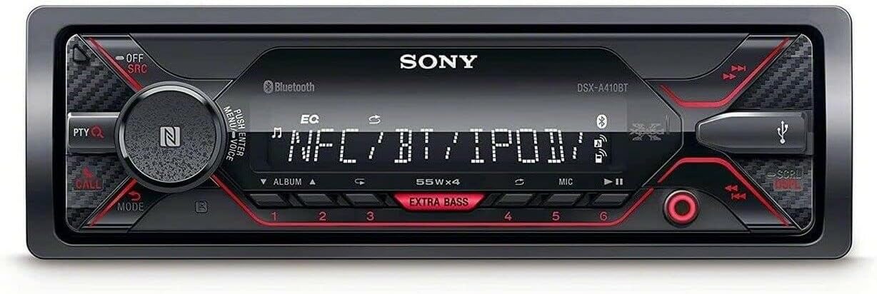 Sony DSX-A410BT Single Din Bluetooth Front USB AUX Car Stereo Digital Media Receiver (No CD Player) - Image 6