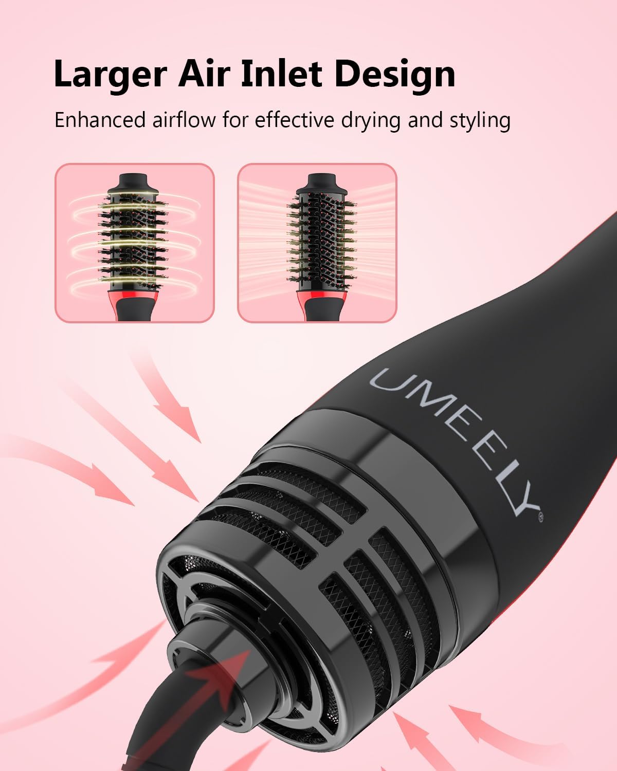 Plus 2.0 Hair Dryer Brush Blow Dryer Brush in one, 2'' Oval Brush Head Ionic Hot Air Brush Styler Volumizer with Anti-Frizz Ceramic-Coated Titanium Barrel for Smooth and Shiny Blowout - Image 5