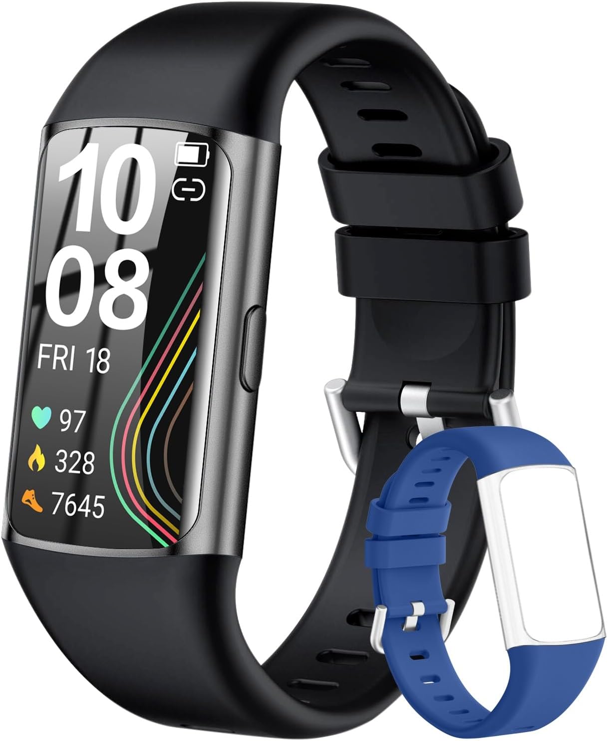 Smart Watch, Health Fitness Tracker Watch with 24/7 Heart Rate,Blood Pressure Monitor,Blood Oxygen,Sleep Tracker,Pedometer, IP68 Waterproof Activity Trackers Compatible with Android & iPhone Women Men - Image 2
