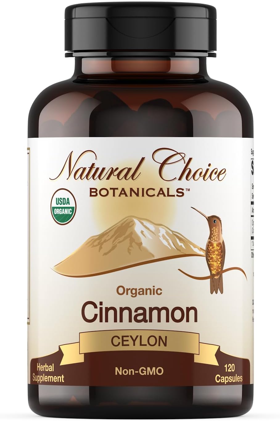 USDA Certified Organic Ceylon Cinnamon Capsules, Non-GMO Verified Supplement - 120 Capsules, 2 Month Supply - Image 2