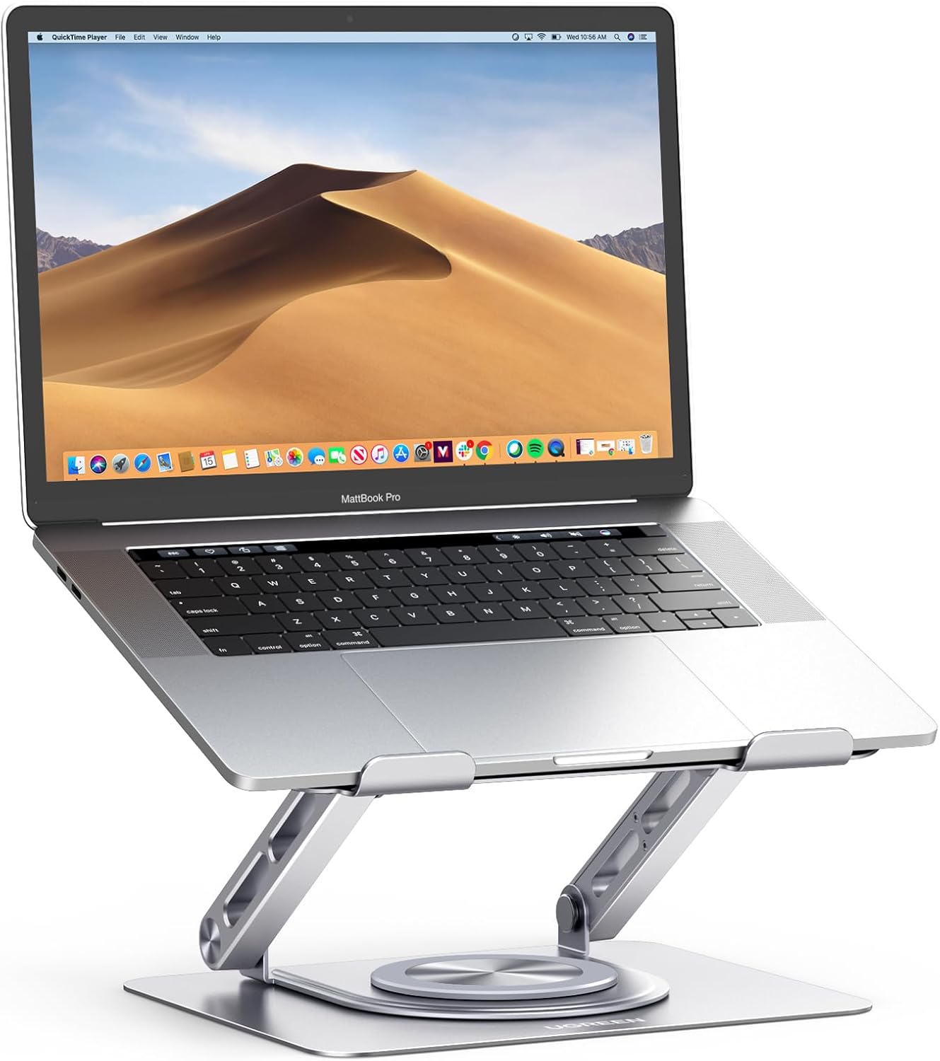 UGREEN Laptop Stand for Desk Laptop Riser Holder Compatible with MacBook Pro Air Notebook up to 17.3 Inch, Adjustable Computer Stand Ergonomic with 360 Rotating Base - Image 2
