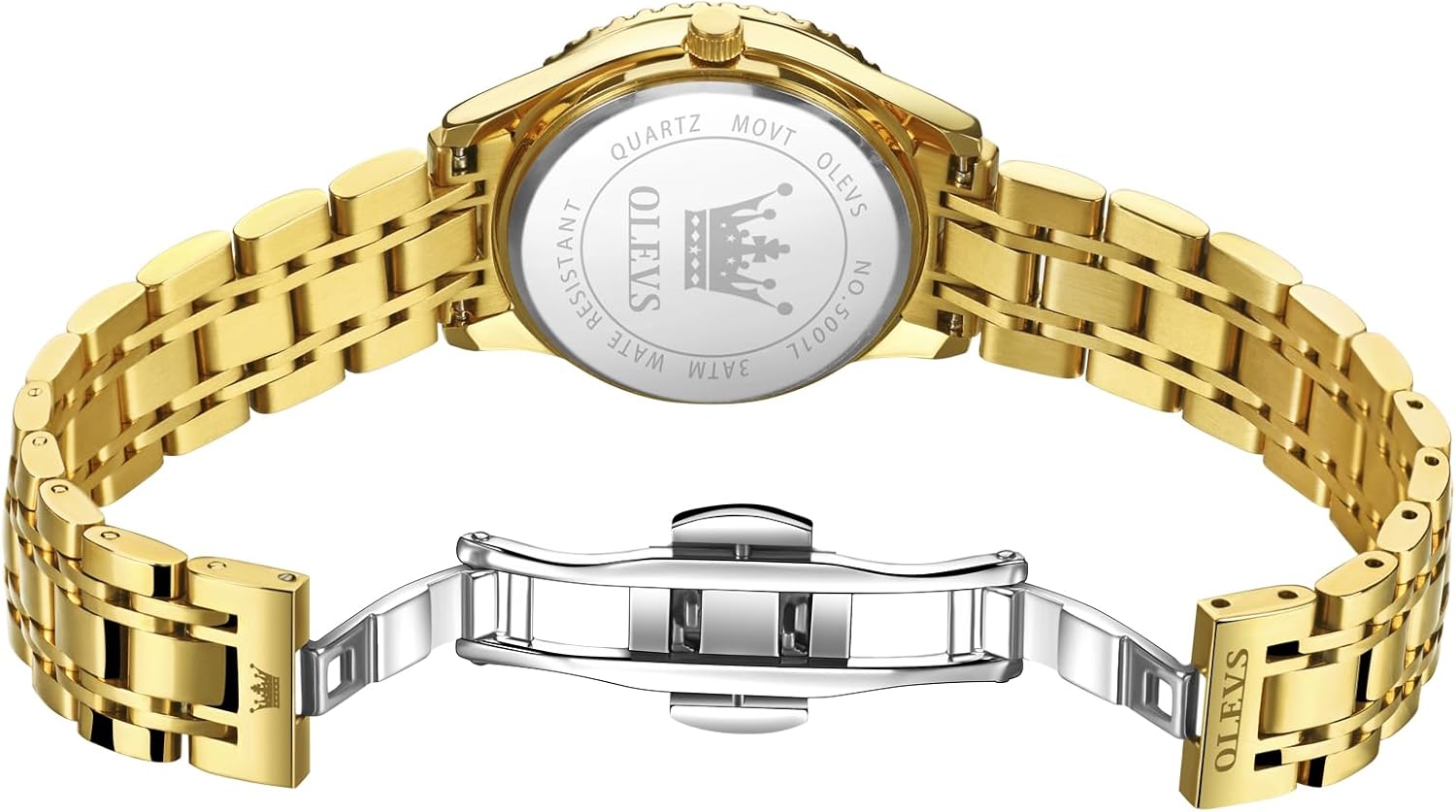 OLEVS Womens Watches Small Face Ladies Watches for Women with Day Date Diamond Silver Gold Two Tone Stainless Steel Waterproof Analog Reloj para Mujer Classic Fashion Dress Quartz Womens Wrist Watch - Image 10