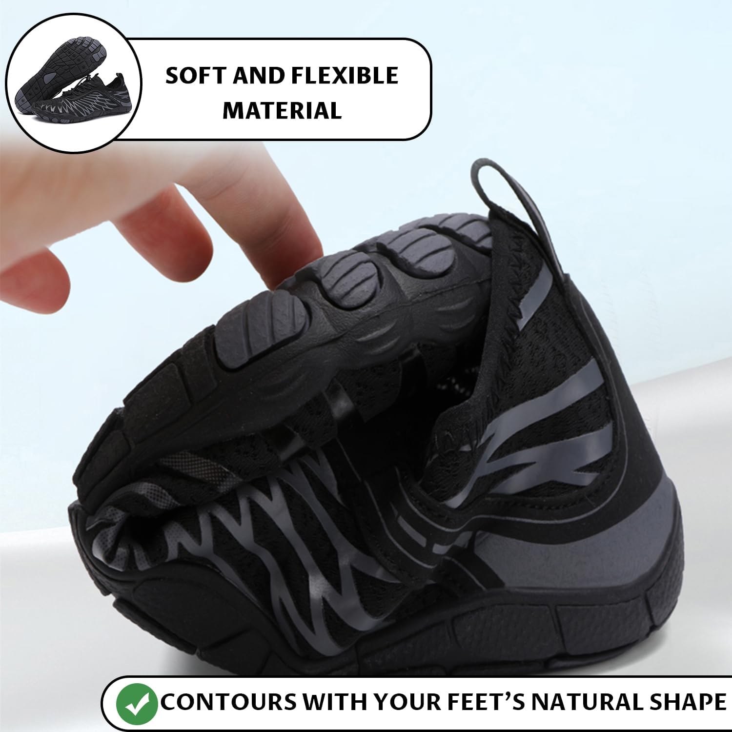 Hike Barefoot Shoes Womens Mens Footwear for Walking,Barefoot Shoe with Wide Toe Box,Healthy & Non-Slip,Breathable Barefoot Vitality Water Shoes for Women,Beach Pool Swim Shoe for Men (Unisex) - Image 6