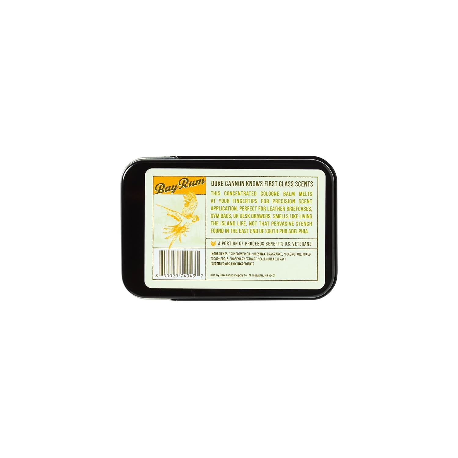 Duke Cannon Supply Co. Solid Cologne for Men Bay Rum (Citrus Musk, Cedarwood, Island Spice) - Concentrated Balm, Travel-Friendly Convenient Tin, 1.5 oz - Image 10