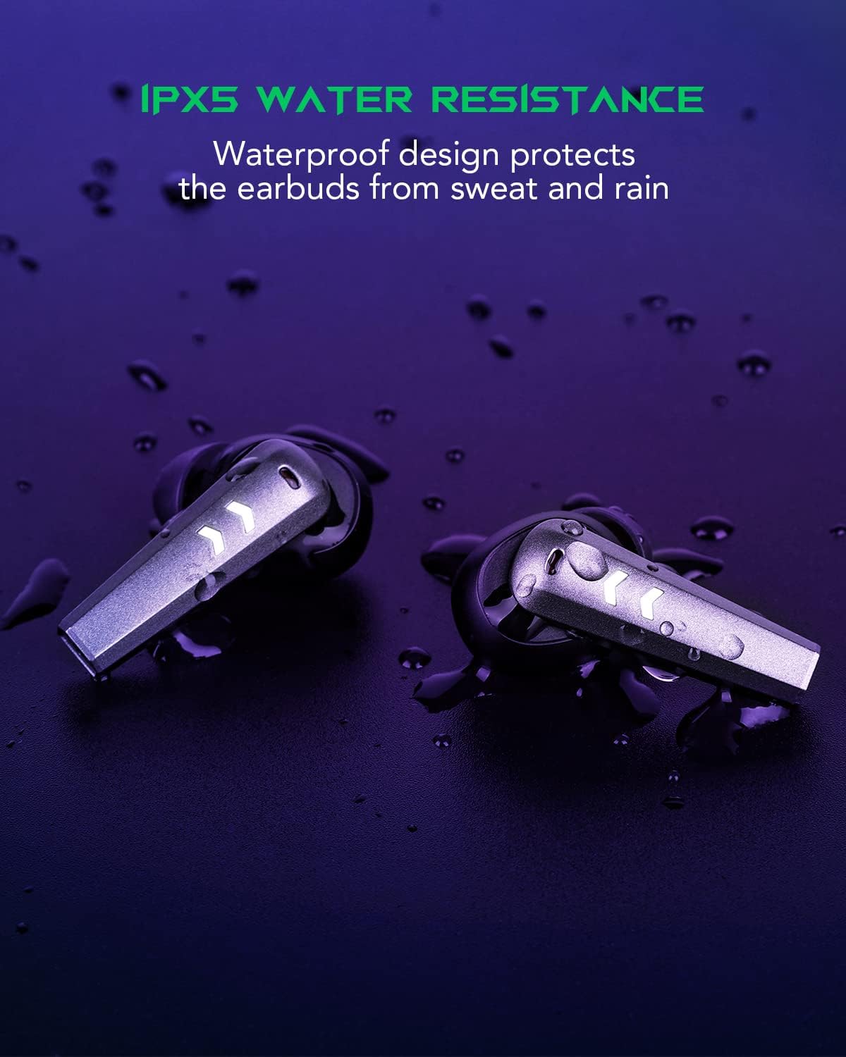 Black Shark Wireless Earbuds with 35ms Ultra-Low Latency, Gaming Bluetooth Earbuds with Premium Sound, Bluetooth 5.2, 10mm Drivers, 4 Hyperclear Mics, IPX5 Waterproof, 20H Play Time, Comfort Fit - Image 8
