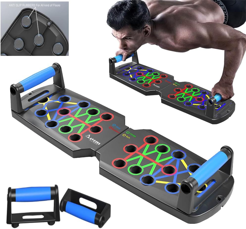 Push Up Board, Portable Multi-Function fitness Push-Up Board, Detachable and Portable with Non Slip Pushup Handles for floor, Push up board for Men and Women - Image 2