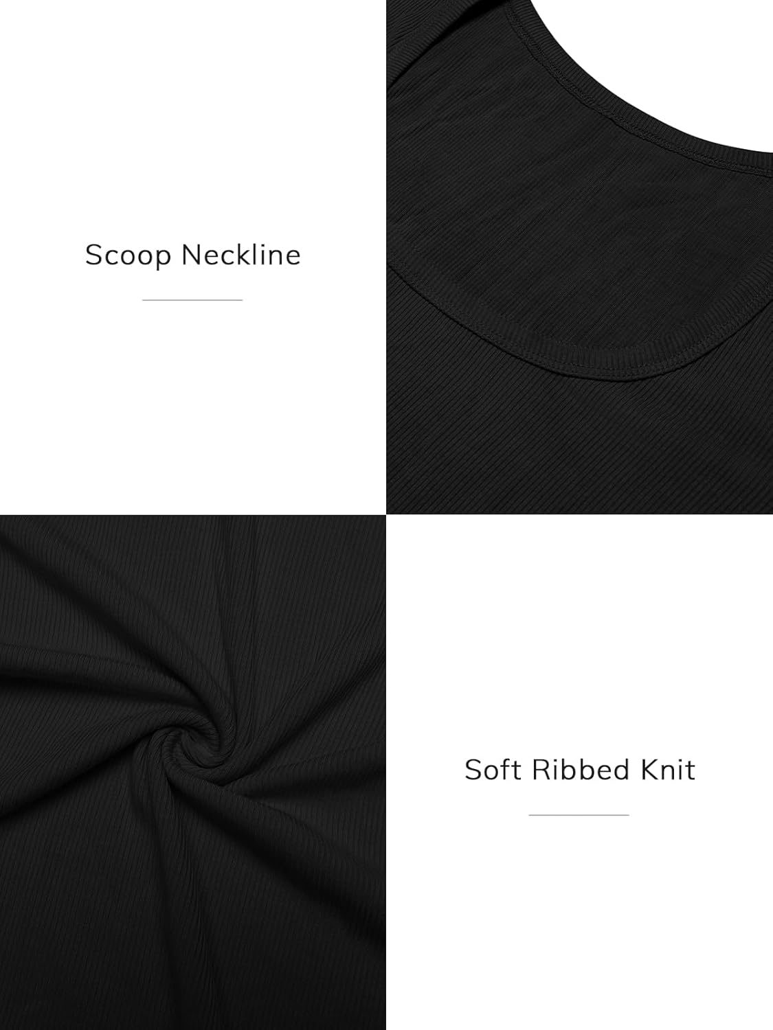 ATHMILE Womens Tops Ribbed Scoop Neck Knit Slim Fitted Casual Basic Tee Shirts for Women Fashion Trendy 2025 - Image 7
