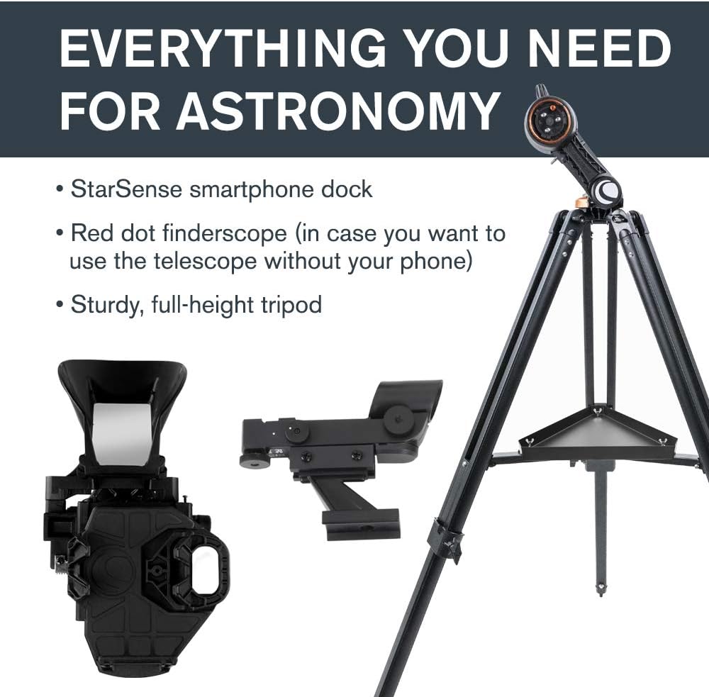 CELESTRON StarSense Explorer DX 130AZ Smartphone App-Enabled Telescope – Works with StarSense App to Help You Find Stars, Planets & More – 130mm Newtonian Reflector – iPhone/Android Compatible - Image 7