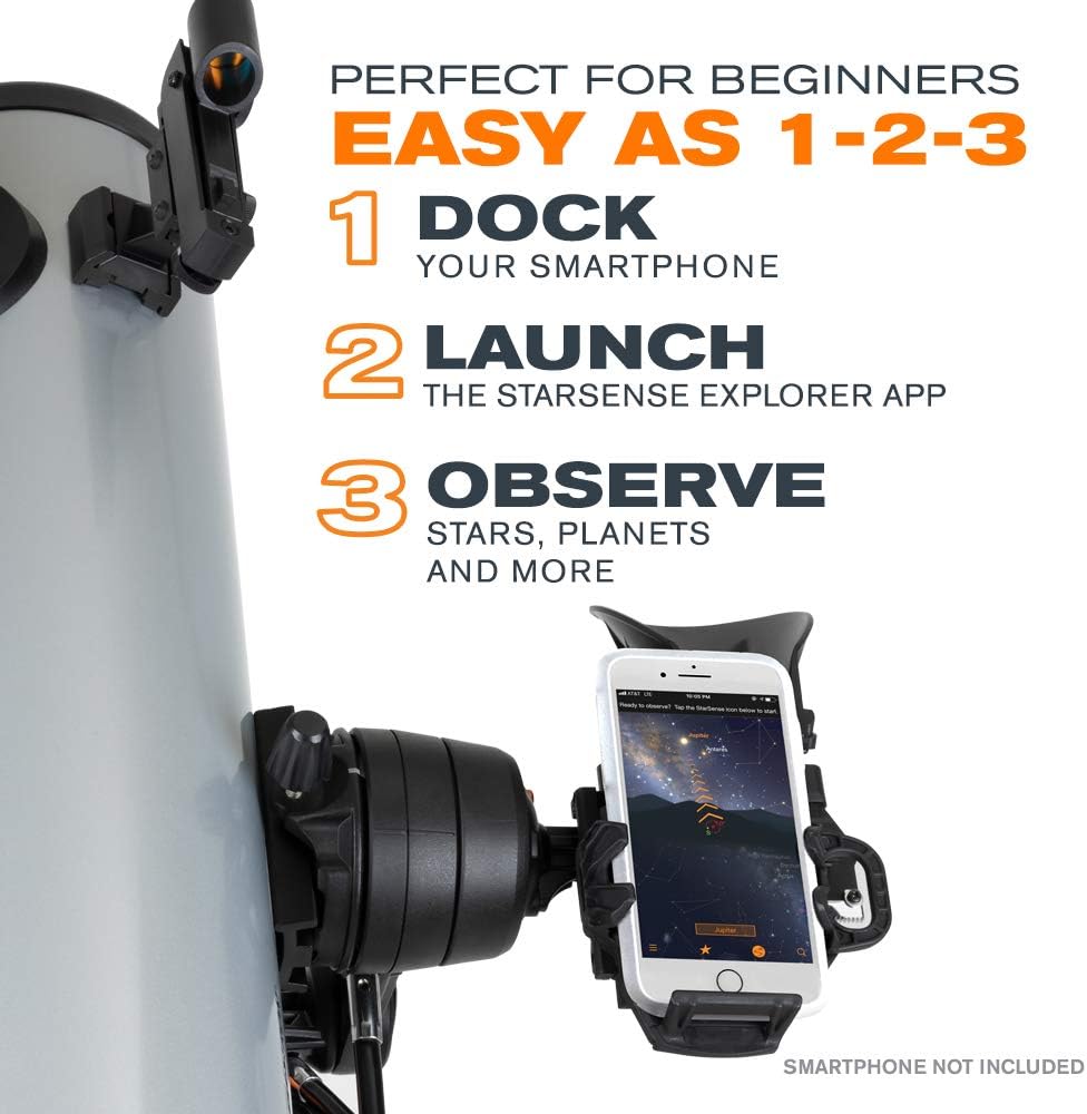 CELESTRON StarSense Explorer DX 130AZ Smartphone App-Enabled Telescope – Works with StarSense App to Help You Find Stars, Planets & More – 130mm Newtonian Reflector – iPhone/Android Compatible - Image 4