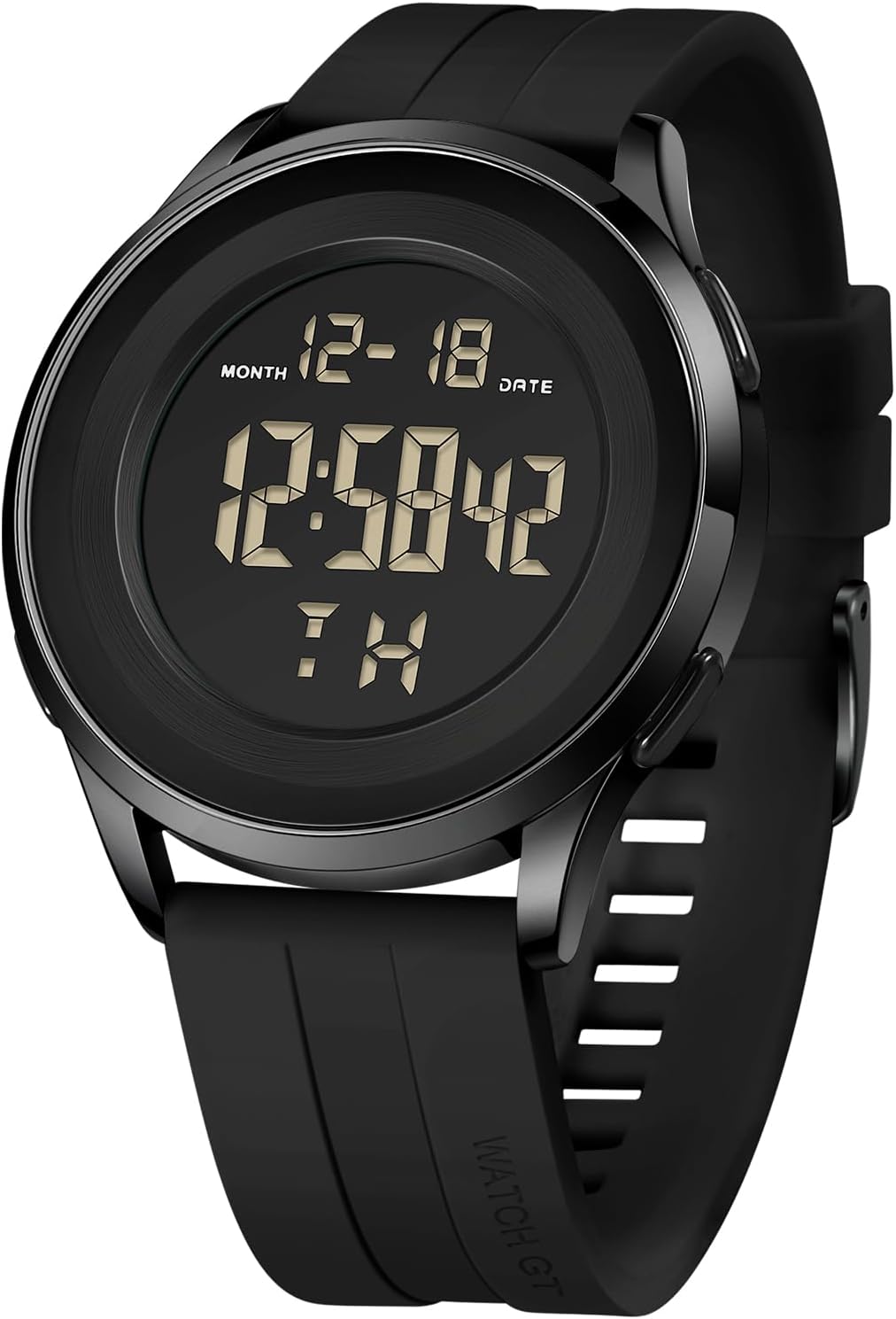 Mens Digital Waterproof Military Watch for Men Black Dive Tactical Sports Minimalist Ultra-Thin Wrist Watch - Image 2