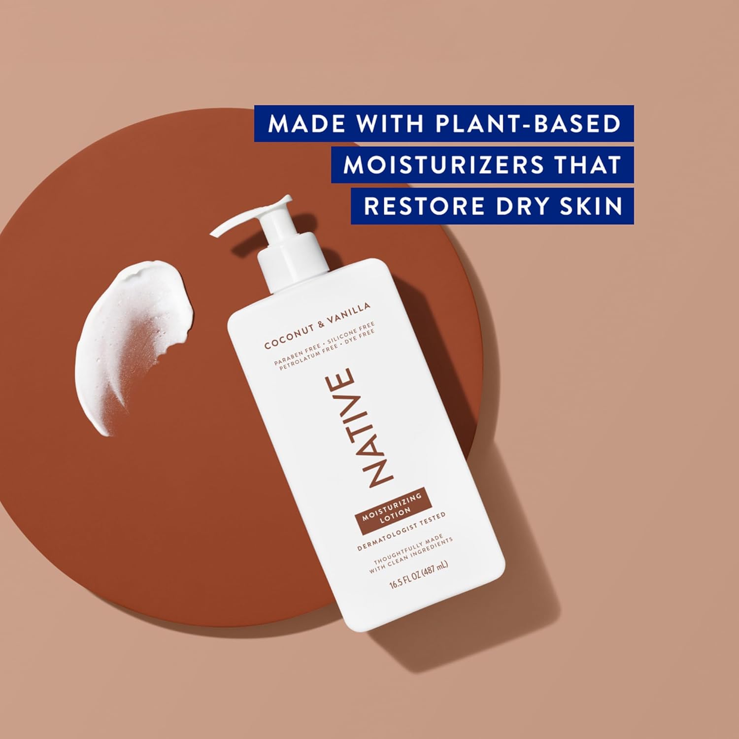Native Body Lotion Contains Naturally Derived Plant-Based Moisturizers for Women and Men | Restores Dry Skin, Coconut & Vanilla, 16.5 fl oz - Image 5