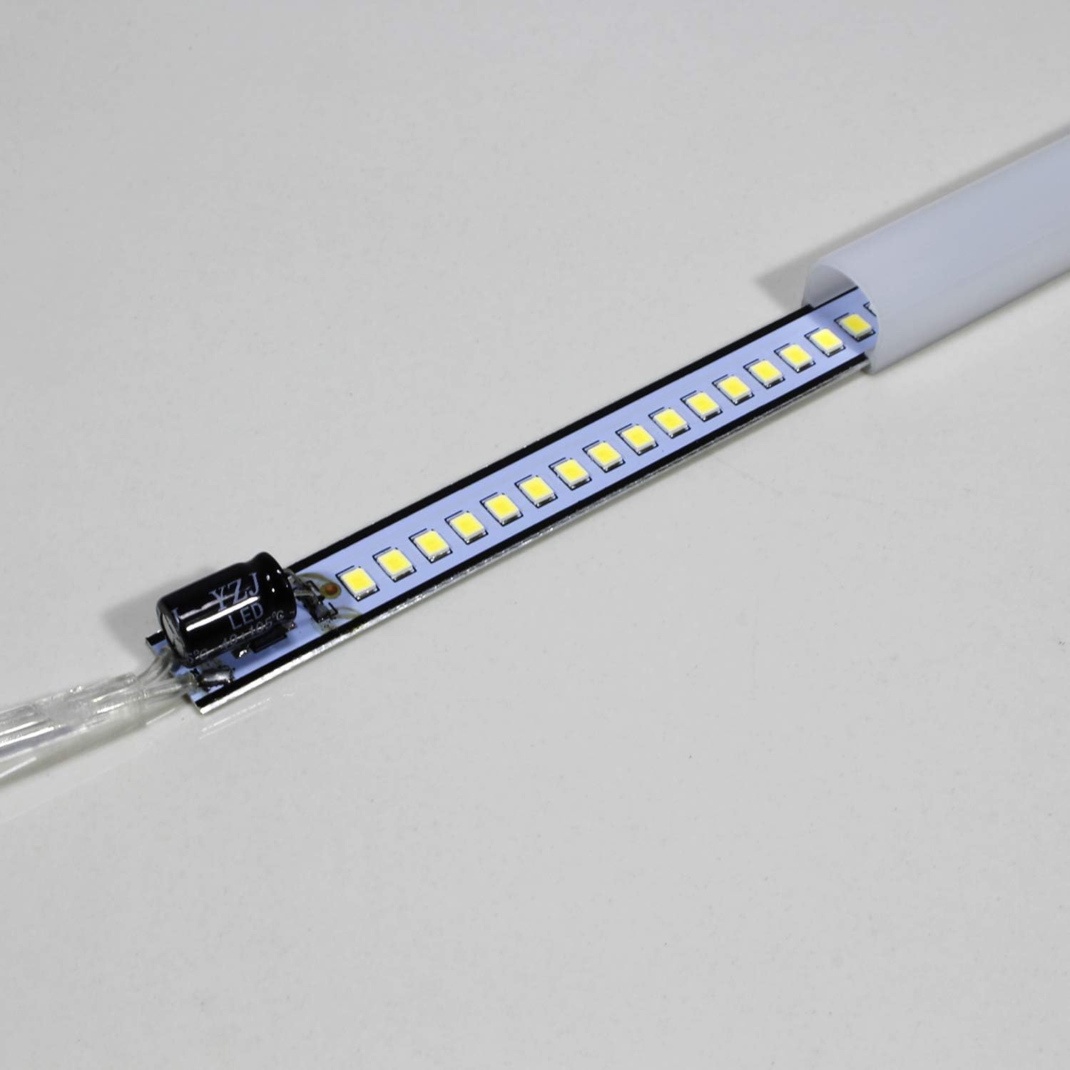 110V LED Under Cabinet Lighting,17inch LED Strip Light Bar with 6ft Power Cord,Magnetic Installation,Super Slim Counter Light,Reading Desk Lamp for Kitchen/Work Table.(White 6000K) - Image 5