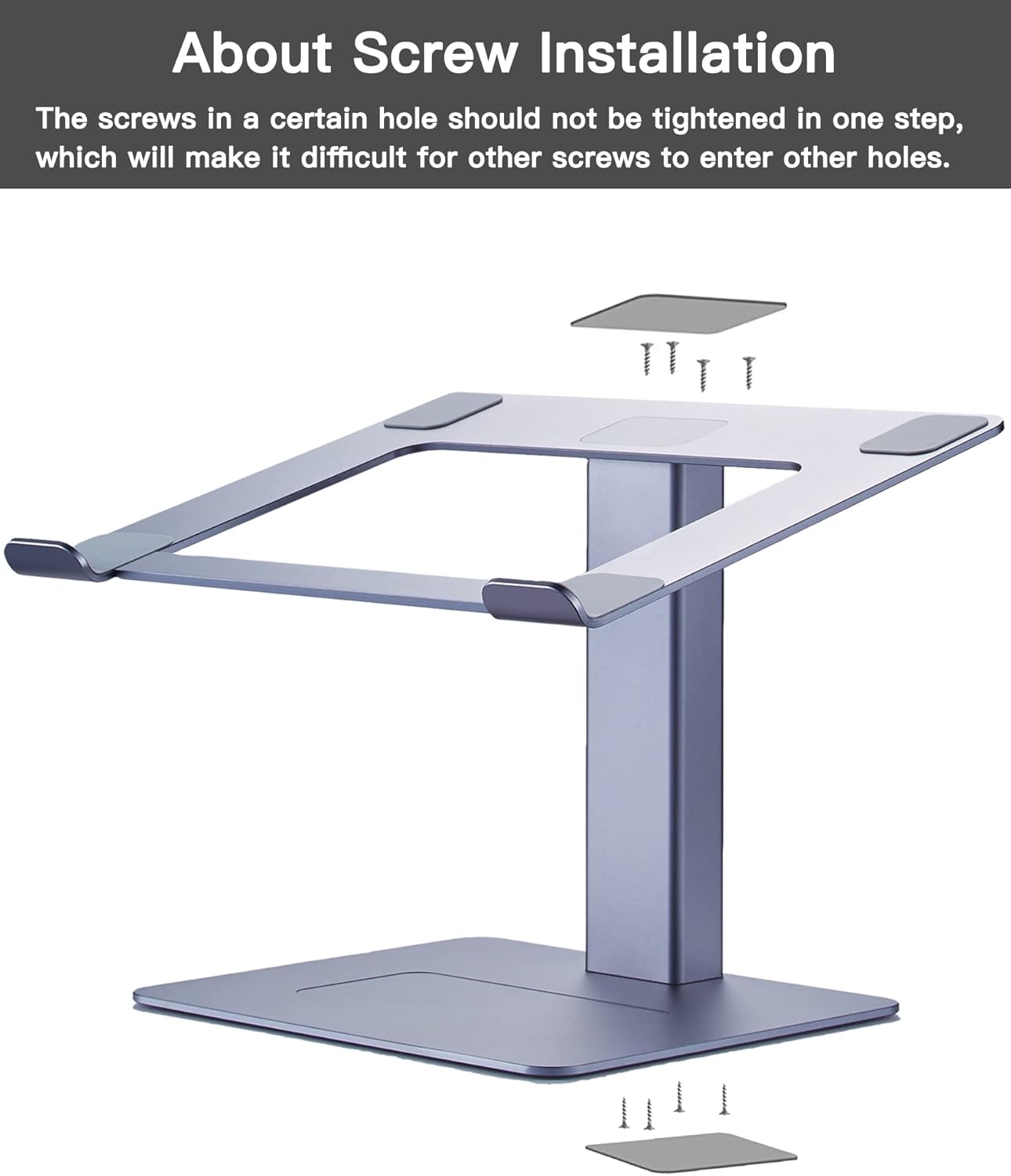 Adjustable Laptop Stand, Tall, Strong, Airflow, Suitable for 13.3-17.3 Inch Laptops, Lift Screen to Eye Level for Video Conferences - Image 8