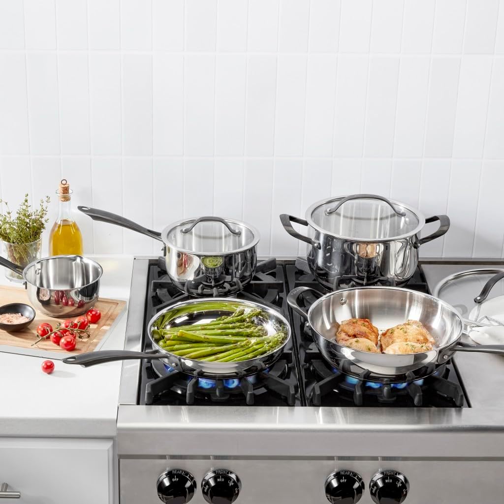 Cuisinart RADIANT PRO 8-Piece Stainless with Brushed Titanium Finish Cookware Set - Image 4