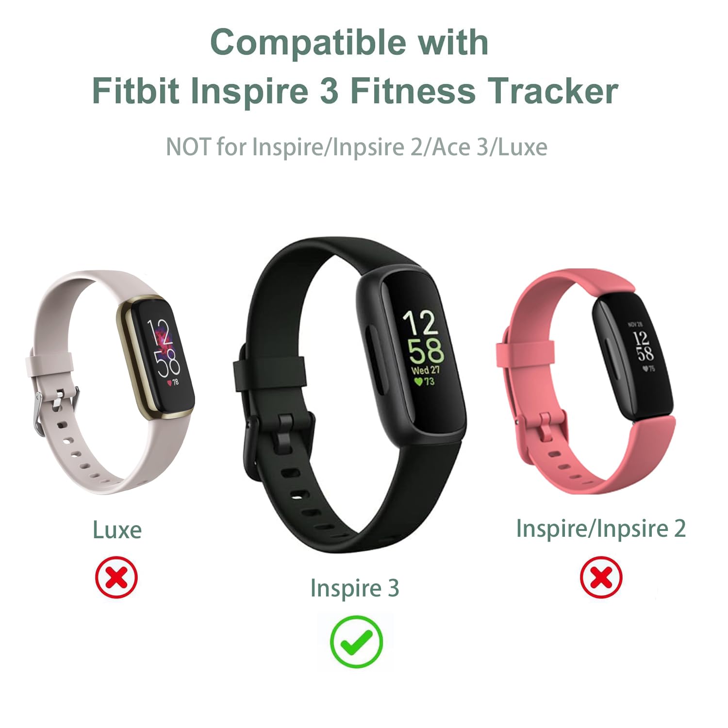Charger Cable Replacement for Fitbit Inspire 3 (2 Pack/3.3Ft) - Image 3