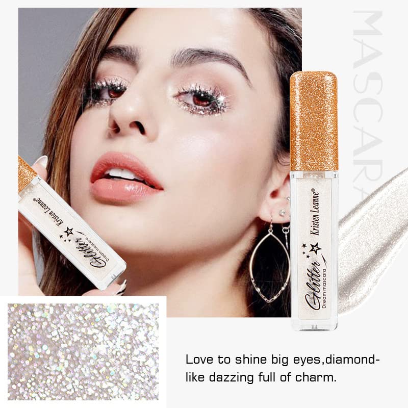 Glitter Mascara,Volume And Length,Tubing,Mascara Wands,Eyelash,Lash Primer,Tint,Make up (Black, 33g) - Image 3
