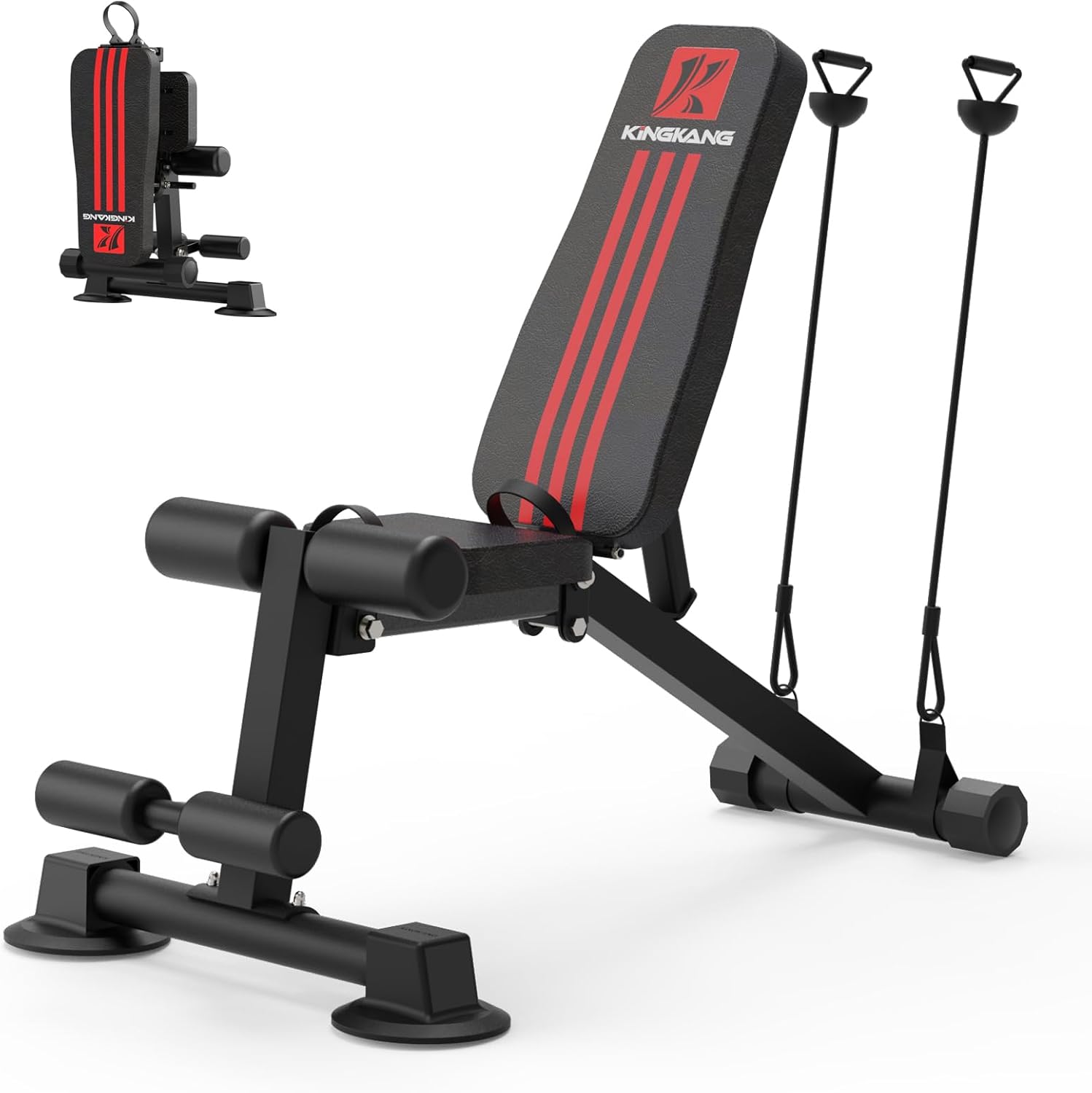 K Kingkang Adjustable Weight Bench Utility Workout Bench for Home Gym,Foldable Incline Decline Benches for Full Body Workout 660LB - Image 2