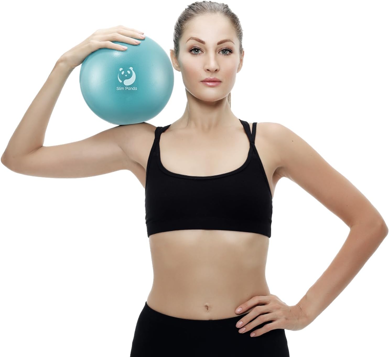 Slim Panda Pilates Ball - 9 Inch Small Exercise Ball for Core Training, Balance, Stability, Yoga & Physical Therapy - Image 2