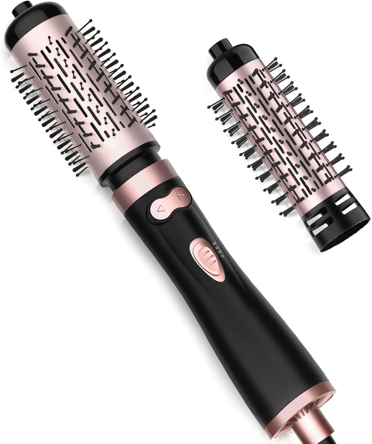 Rotating Hair Dryer Brush Spinning, 4-in-1 Blow Dryer Brush with 2 Inch&1.5 Inch Brush Attachements, Round Hot Air Brush for Hair Smooth/Volume/C-Curls - Image 2