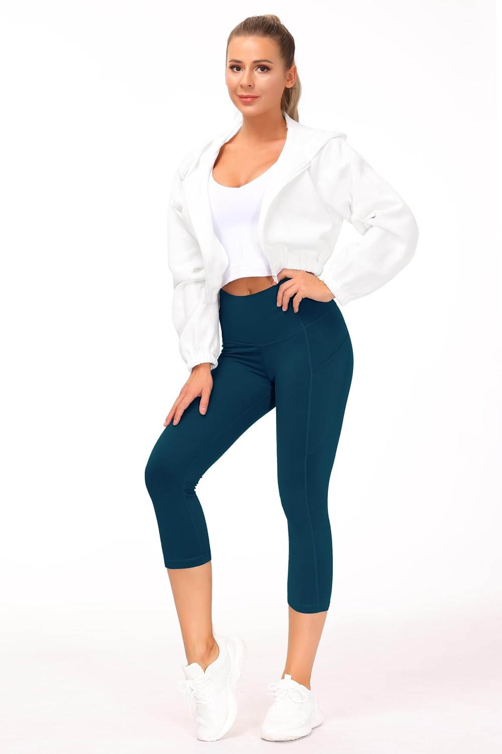 THE GYM PEOPLE Womens' Yoga Pants High Waist with Pocket Tummy Control - Image 7