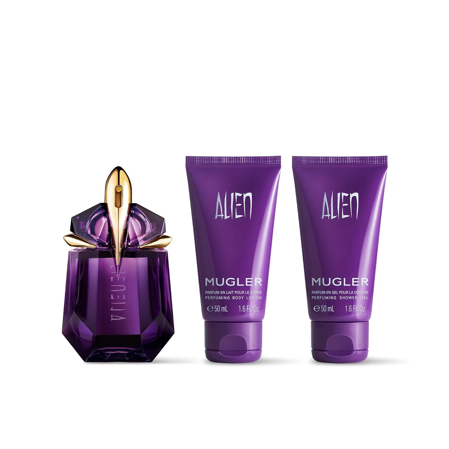 Mugler Alien Eau de Parfum - Women's Fragrance Set ($135 Value) - Floral & Woody - With Jasmine, Wood, and Amber - Long Lasting Perfume - Perfume, 1 Fl Oz, 1.6 Fl Oz Body Lotion, 1.6 Fl Oz Shower Gel - Image 2
