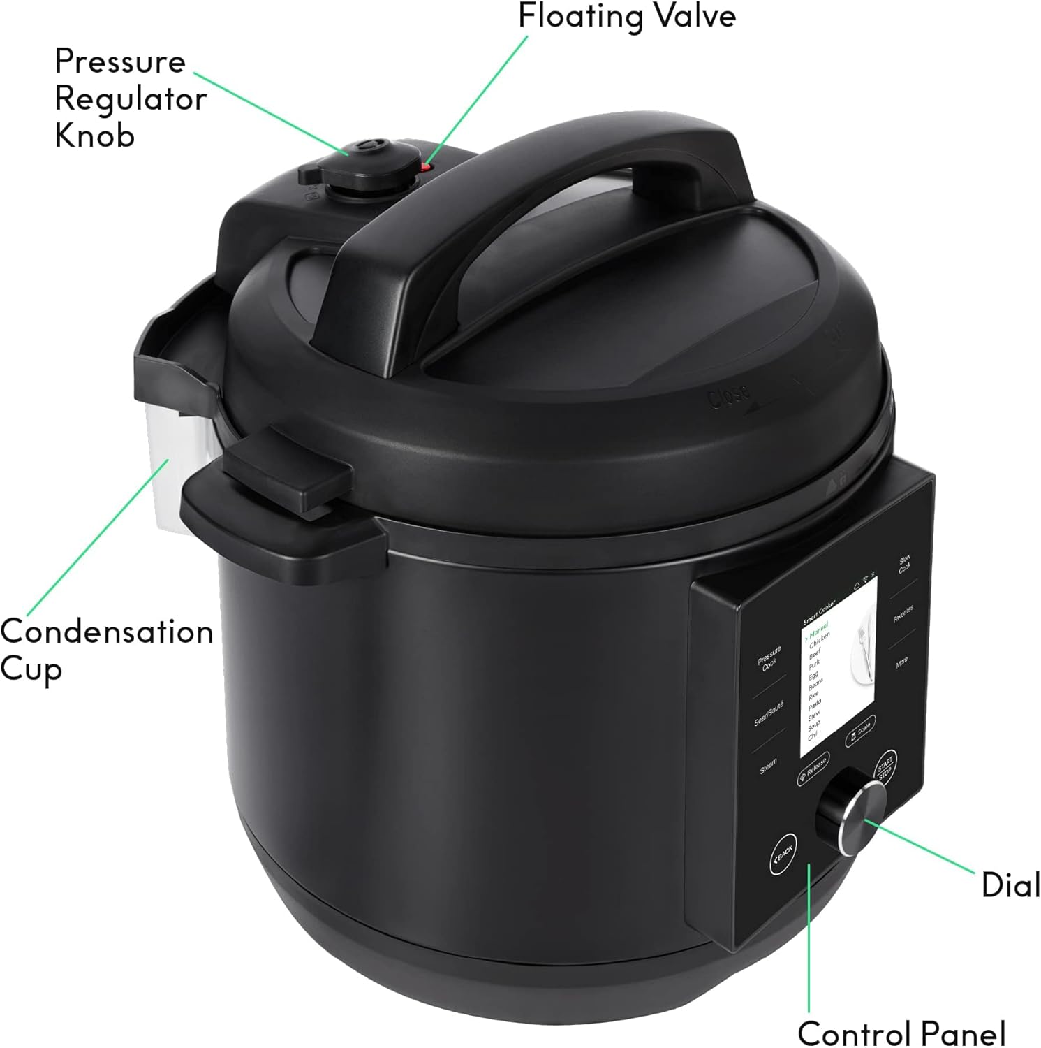 CHEF iQ Smart Pressure Cooker 10 Cooking Functions & 18 Features, Built-in Scale, 1000+ Presets & Times & Temps w/App for 600+ Foolproof Guided Recipes, Rice & Slow Electric MultiCooker, 6 Qt - Image 8