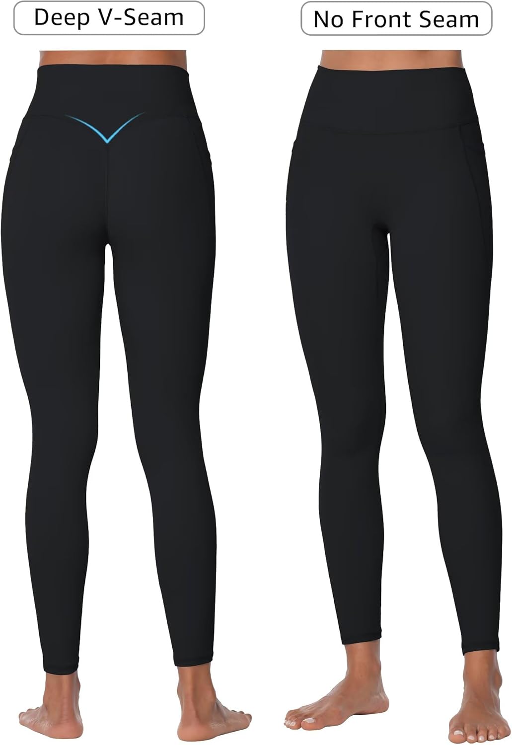 Sunzel Nunaked Workout Leggings for Women, Tummy Control Compression Workout Gym Yoga Pants, No Front Seam & High Waist - Image 3
