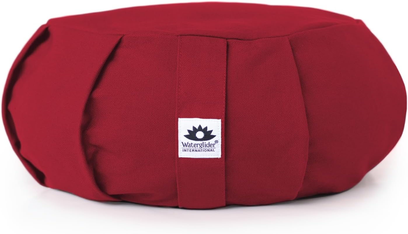 Meditation Cushion, Round, Buckwheat Husk Filled, Floor Pillow or Cushions, Yoga Seat, Zafu, Made in the USA - Image 2